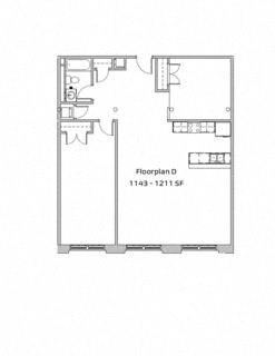 symmetrical floor plan of a small town house